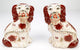 Schaefer Ceramic 8" Staffordshire Dogs With Baskets Pair