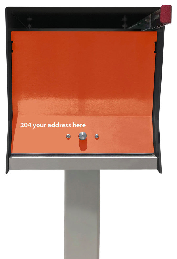 The RetroBox with Locking doors. Modern Pole Mounted Mailbox, Pole not included.