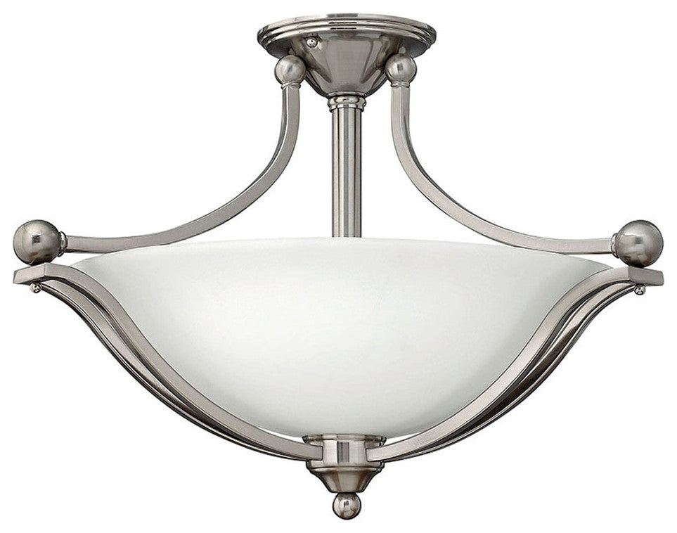 Hinkley Bolla Large Semi-Flush Mount, Brushed Nickel