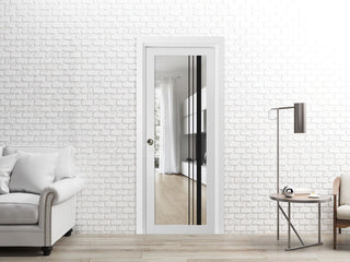 Slab Barn Door Panel 28x84 | Lucia 2566 White Silk | Sturdy Finished