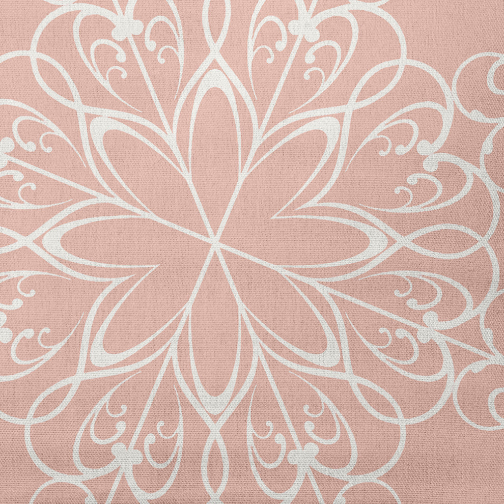 Snowflake Decorative Throw Pillow, Peach, 26"x26"