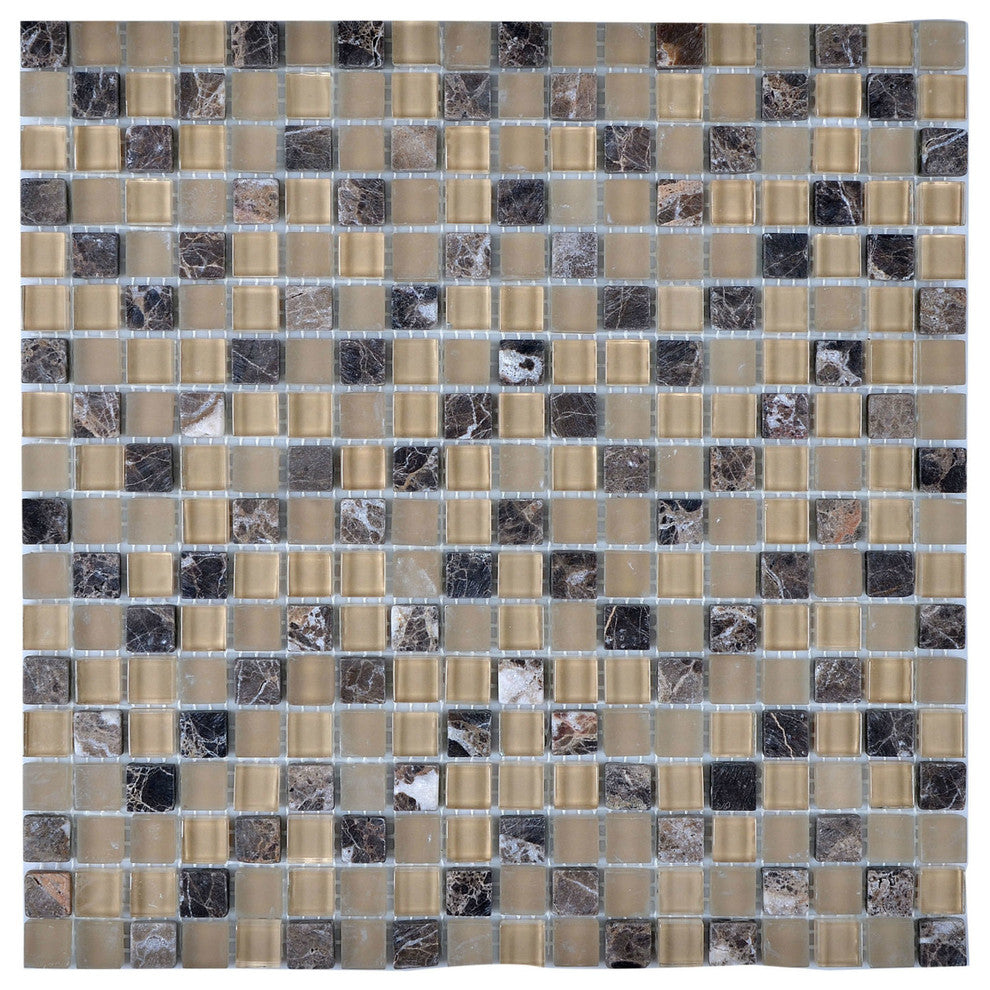 Legion Furniture 11.75"x11.75" Fuji Mosaic Chevron Tile