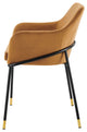 Dining Chair, Set of 2, Black Brown, Velvet, Modern Cafe Bistro Hospitality