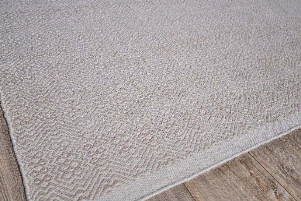 Echo Indoor/Outoor Flatwoven PET yarn Light Beige/Ivory Area Rug