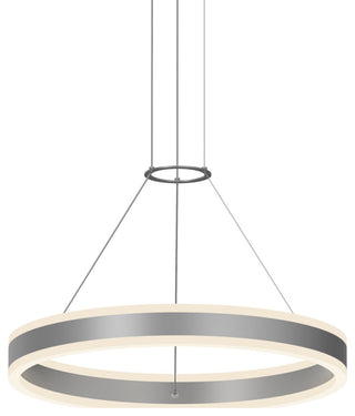 Sonneman 2303 Double Corona 24"W Integrated LED Ring Chandelier - Bright Satin