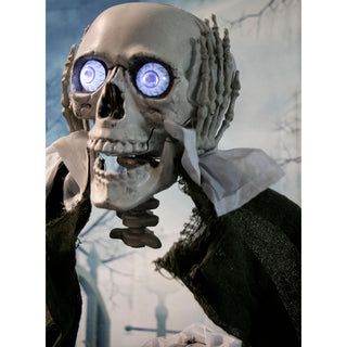 Life-Size Animated Headless Man Prop Holding Talking Skull
