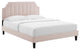 Sienna Performance Velvet Twin Platform Bed, Pink