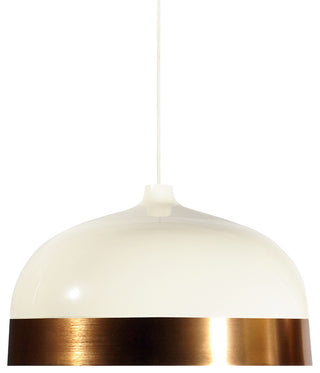 Innermost Glaze 56 Pendant Light, White & Copper