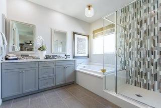 Brass Finish And Clear Glass 1-Light Flush Mount