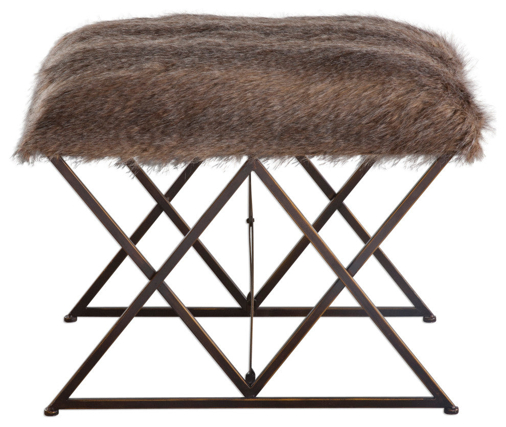 Uttermost Brannen Plush Small Bench