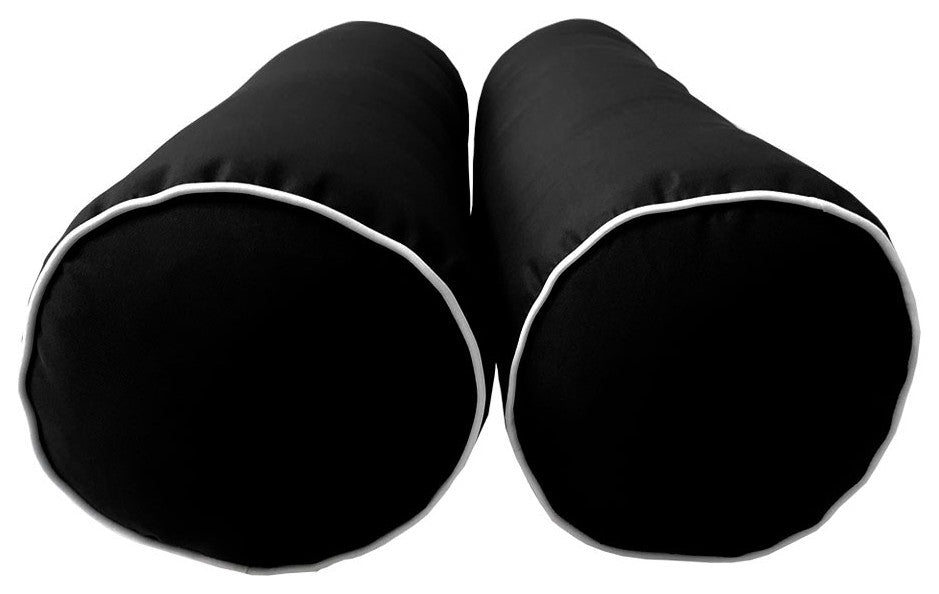 S6 Twin-XL Contrast Trim Mattress Bolster Pillow Outdoor Slip Cover ONLY AD109