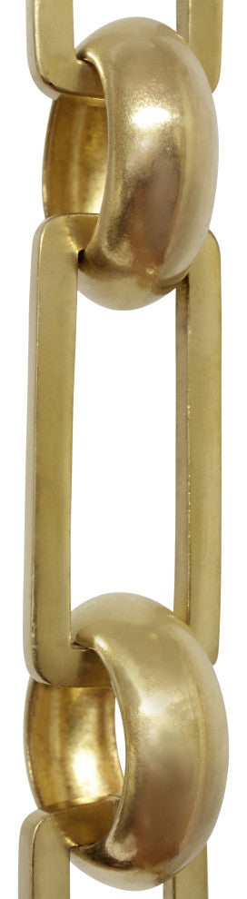 RCH Hardware Brass Rectangle Chandelier Chain, 3', Acid Dipped, U58
