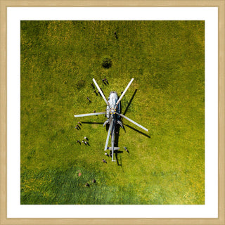 "Helicopter" Framed Painting Print by Karolis Janulis