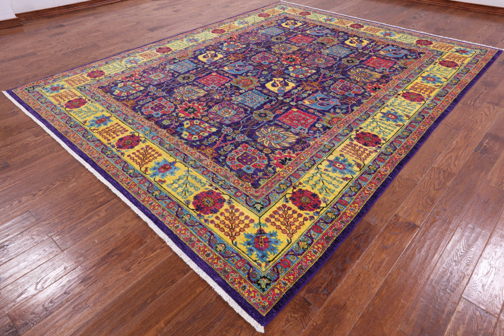 9' 2" X 11' 7" Persian Tabriz Hand Knotted Rug Q4908