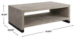 Uttermost Bosk White Washed Coffee Table