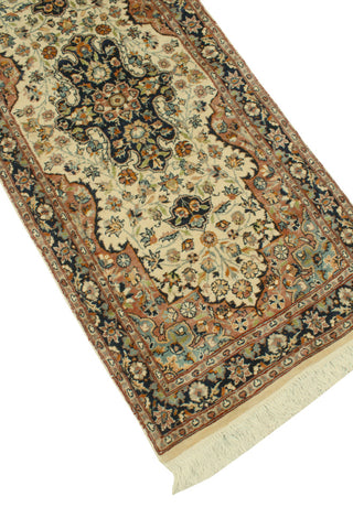 Pak-Persian Fikri Ivory/Navy Runner, 2'1x8'11