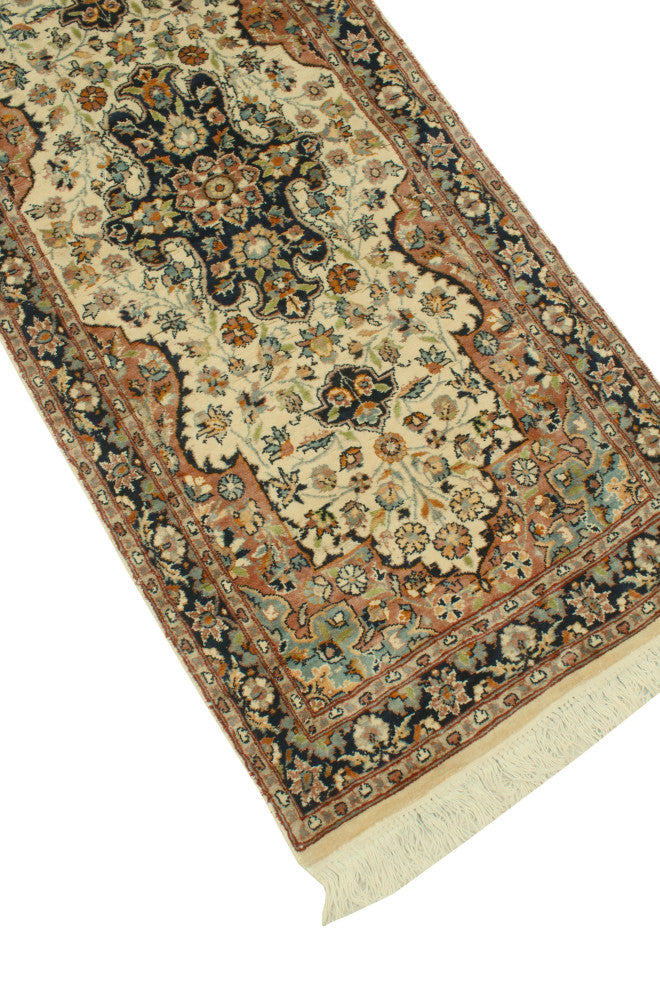 Pak-Persian Fikri Ivory/Navy Runner, 2'1x8'11