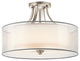 Semi Flush 4-Light, Antique Pewter