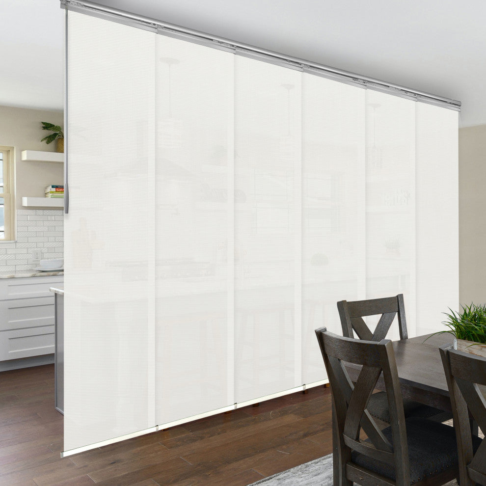 Amour 6-Panel Track Extendable Vertical Blinds 98-130"W