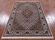 4' 0" X 6' 0" Wool and Silk Persian Tabriz Hand-Knotted Rug Q6033