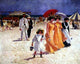 Cecilio Pla y Gallardo Escena en la Playa, Gallery Wrapped Canvas, 20"x25"