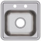 Elkay D115162 DAYTON Drop-In Single Bowl Bar Sink 2 Faucet Holes Satin