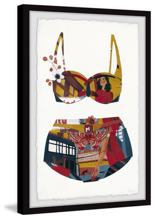 "Sassy Chicago Swimwear" Framed Painting Print, 8x12