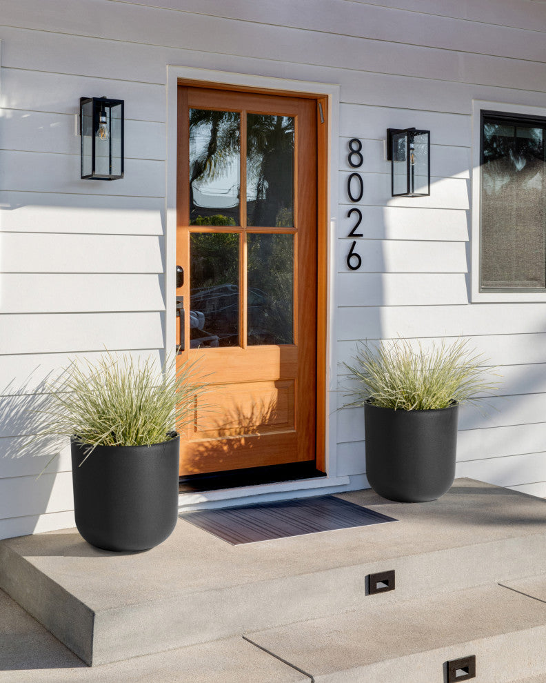 Pure Series Kona Planter, Black, 20", 2 Pack