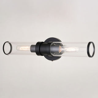 Vaxcel Lighting W0389 Levitt 2 Light 19"W Bath Bar - Black