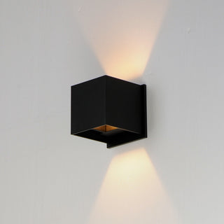 Black LED Outdoor Wall Sconce from the Alumilux Cube Collection