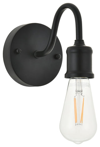 Black Finish 1-Light Wall Sconce
