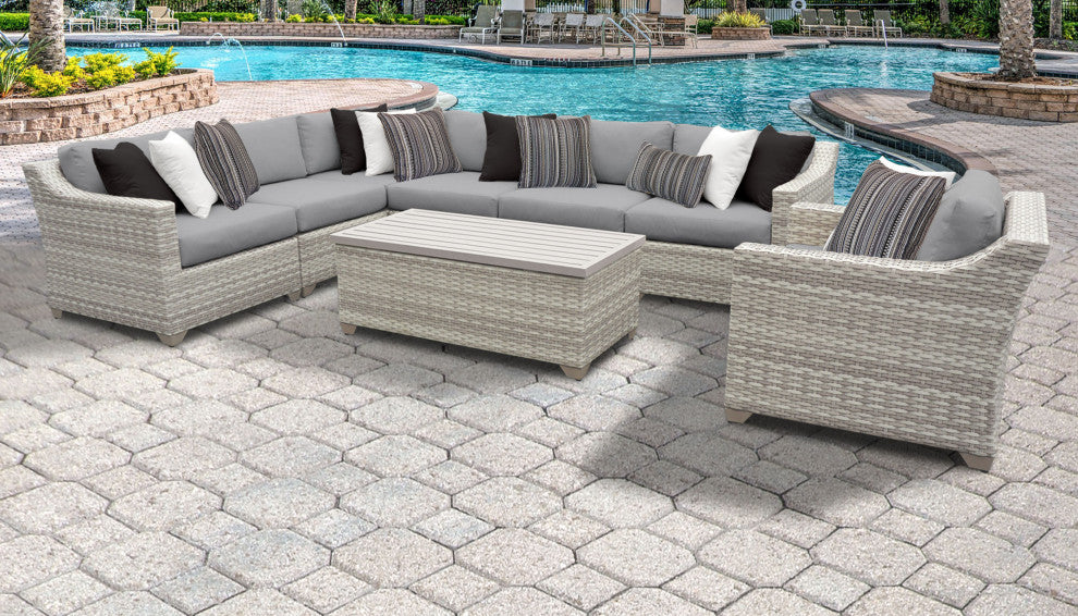 Fairmont 8 Piece Outdoor Wicker Patio Furniture Set 08d