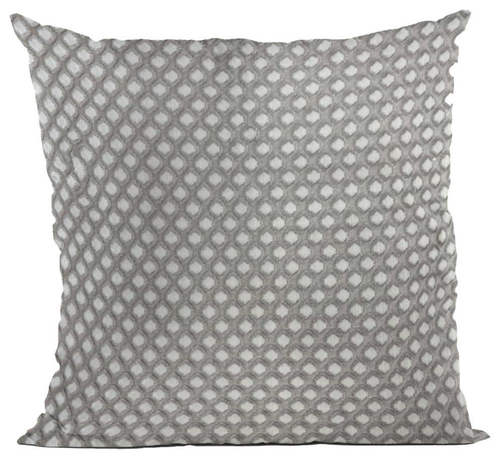 Diamant Beige and Brown Luxury Throw Pillow, Beige, Brown, Double Sided 18"x18"