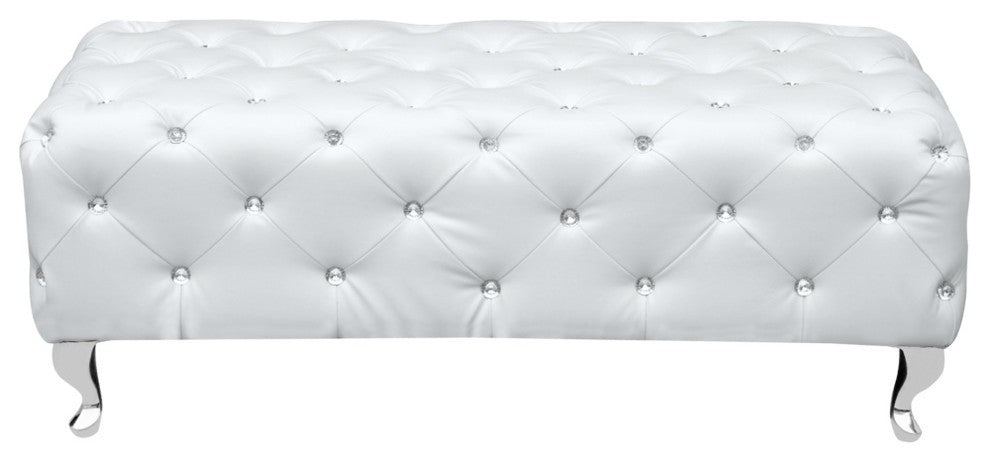 Modern Classics Tufted Bench, White