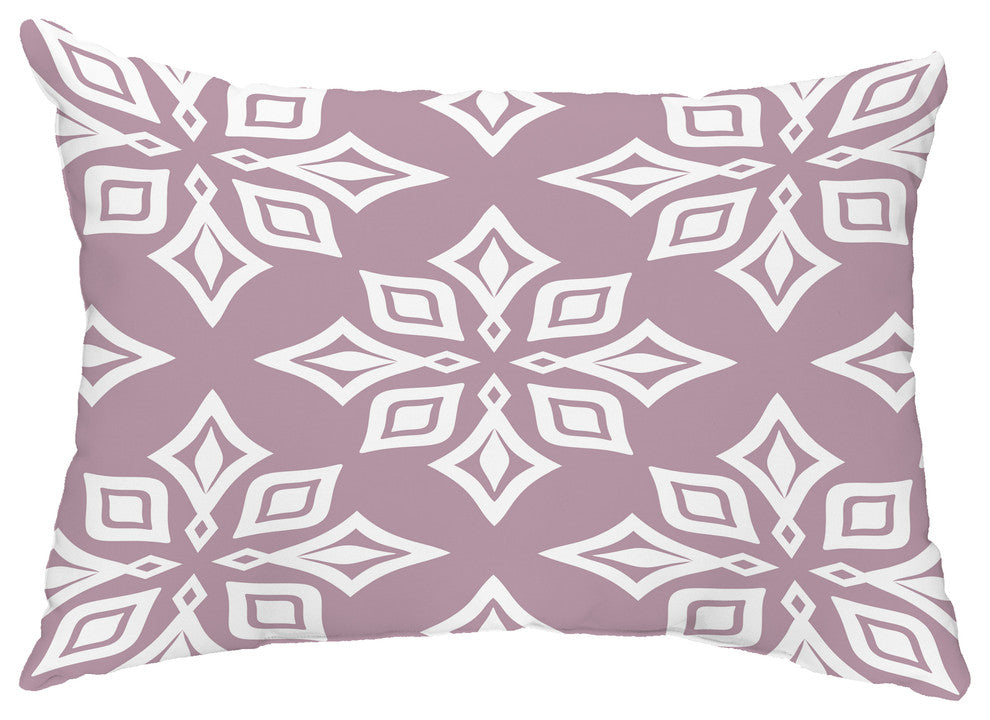 Beach Star 14"x20" Decorative Abstract Outdoor Throw Pillow, Lavender
