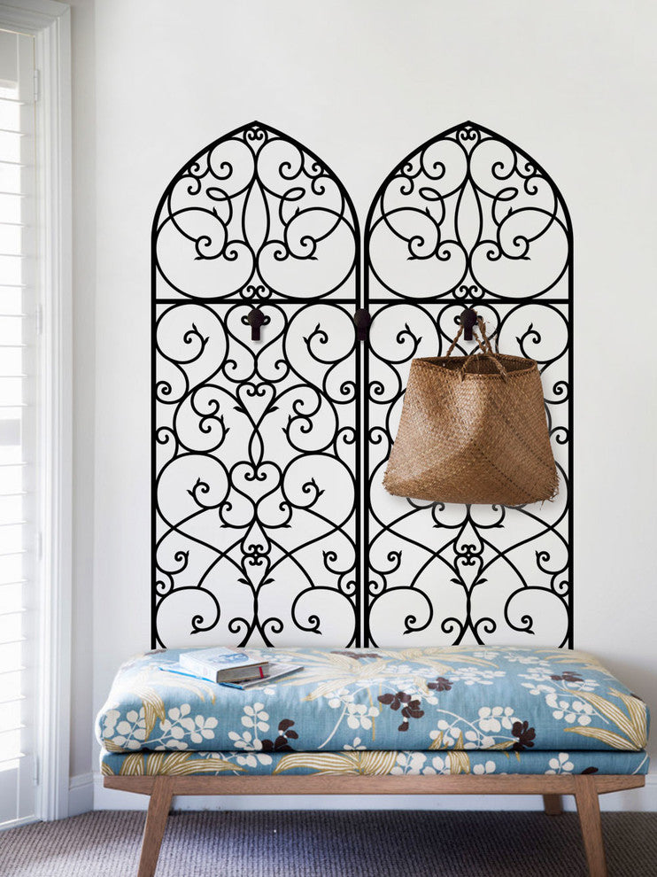 Decorative Panel Wall Decal, Black