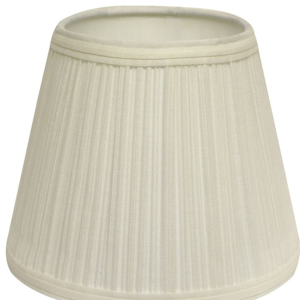 12" White Empire Hardback Slanted Broadcloth Lampshade WF