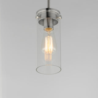 Maxim 12406CL Pinn 5"W Mini Pendant - Satin Nickel