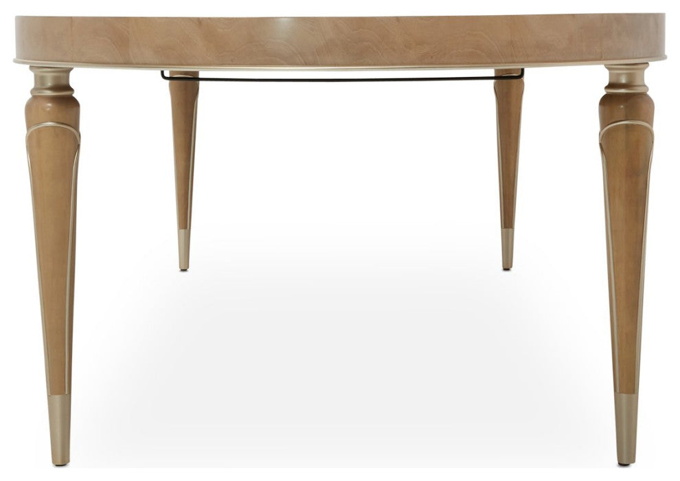 Aico Amini Villa Cherie 7 PC Oval Dining Set in Caramel