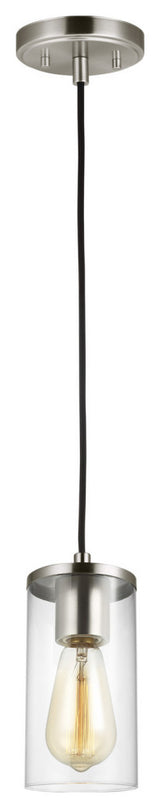 Zire 1-Light Mini-Pendant, Brushed Nickel