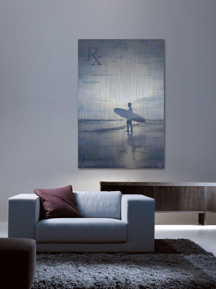 "RX Surf" UV Ink Print on Brushed  Aluminum, 24"x36"