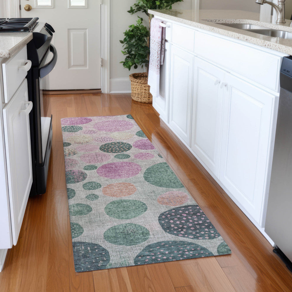 Machine Washable Indoor/Outdoor Chantille ACN1899 Cactus 2'3" x 7'6" Runner Rug