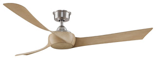 Fanimation Wrap Custom Ceiling Fan Brushed Nickel/Natural Blades, 60"