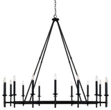 Capital Lighting 445202 Ogden 16 Light 60"W Taper Candle Ring - Brushed Black