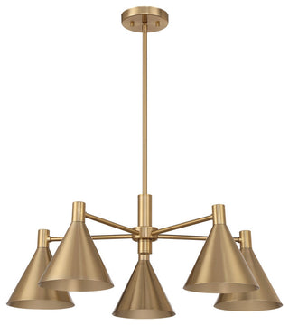 Pharos 5-Light Chandelier, Noble Brass by Breegan Jane