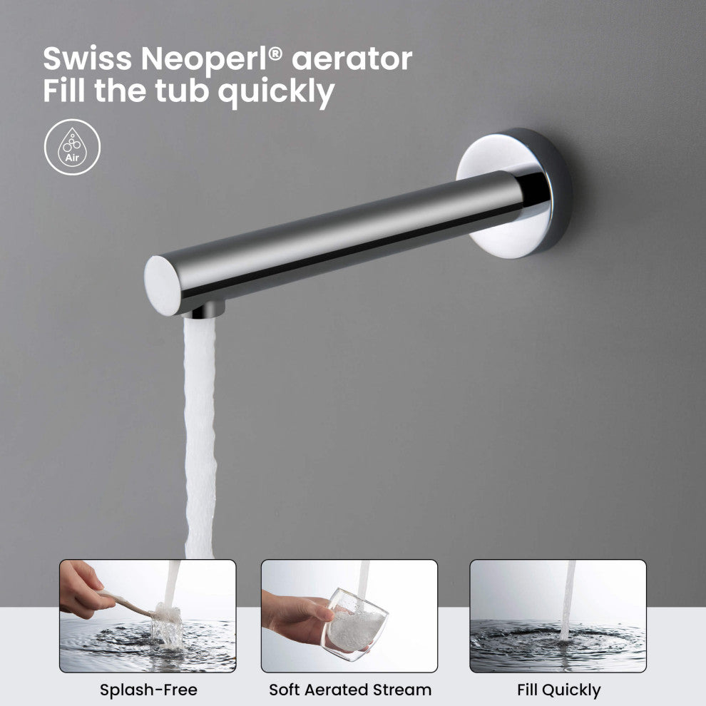Circular Pressure 3-Function Shower System, Rough-In Valve, Chrome