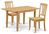 3-Piece Table Set, Table and 2 Chairs, Oak