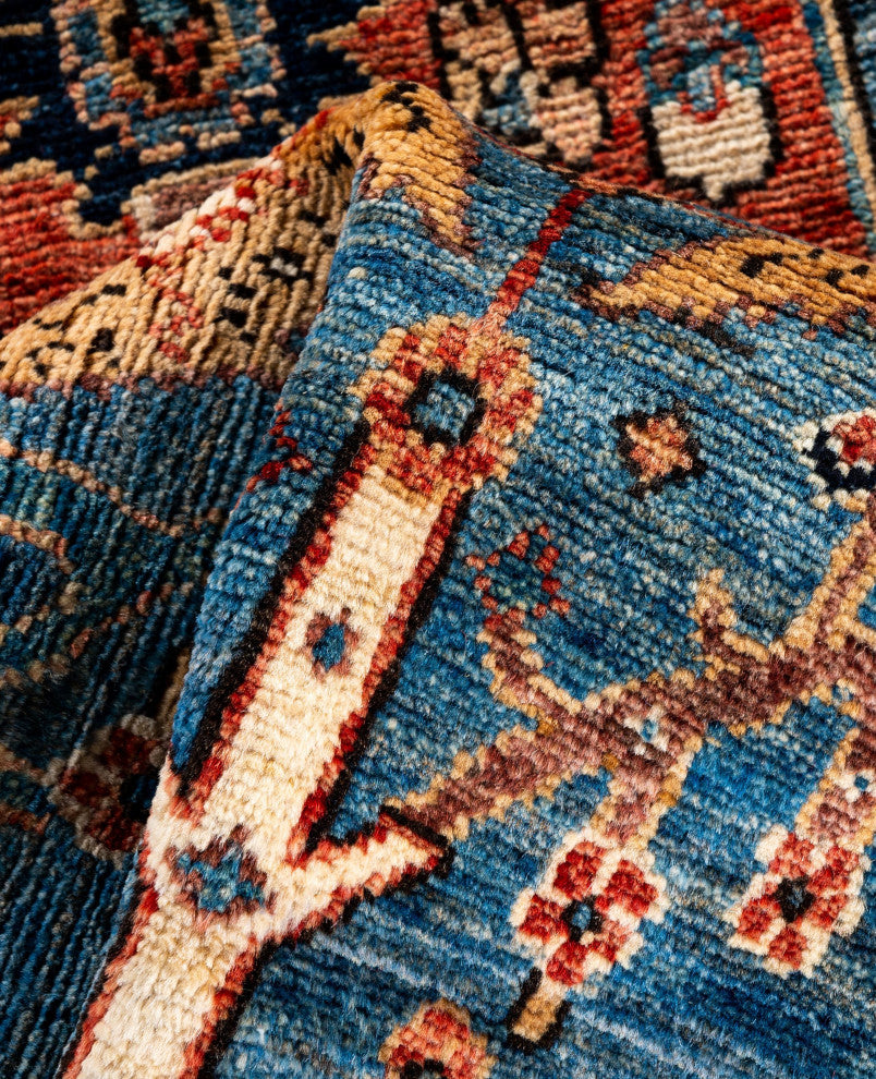 Serapi One-of-a-Kind Hand-Knotted Area Rug Light Blue, 3'0" x 5'4"