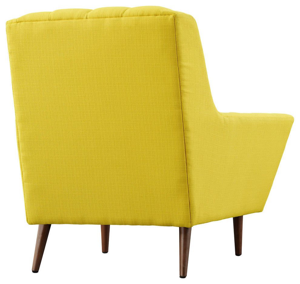 Modern Contemporary Fabric Armchair , Yellow, Fabric