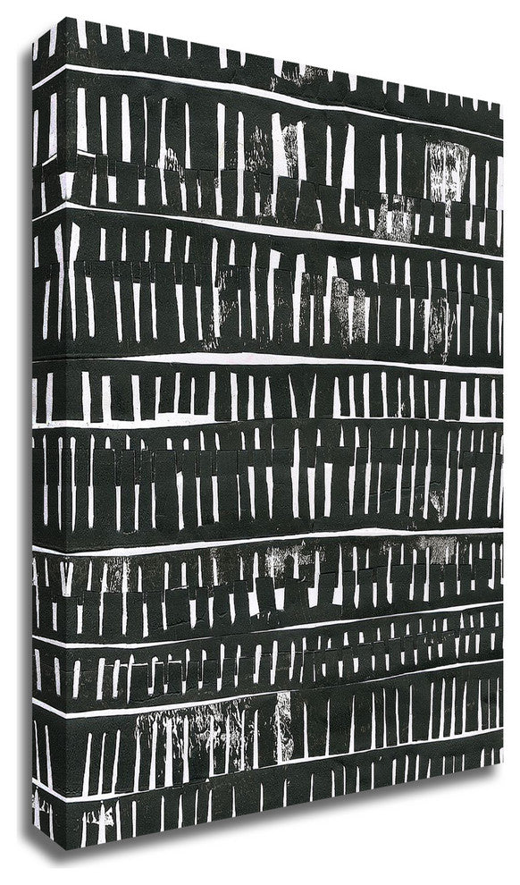 Black Collage by Morioke, Print on Canvas, 21"x30"